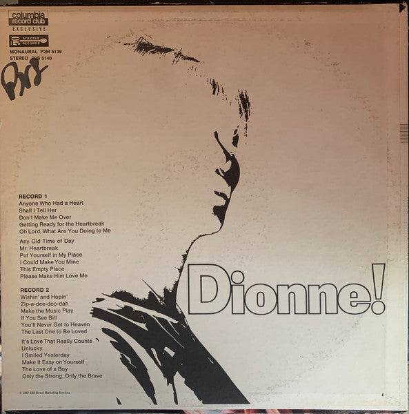 Dionne Warwick : Dionne! (2xLP, Comp, Club)