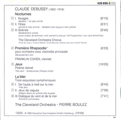 Claude Debussy, The Cleveland Orchestra, Pierre Boulez : La Mer • Nocturnes • Jeux • Rhapsodie Pour Clarinette Et Orchestre (CD, PMD + CD, Promo, PMD)