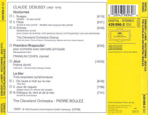 Claude Debussy, The Cleveland Orchestra, Pierre Boulez : La Mer • Nocturnes • Jeux • Rhapsodie Pour Clarinette Et Orchestre (CD, PMD + CD, Promo, PMD)