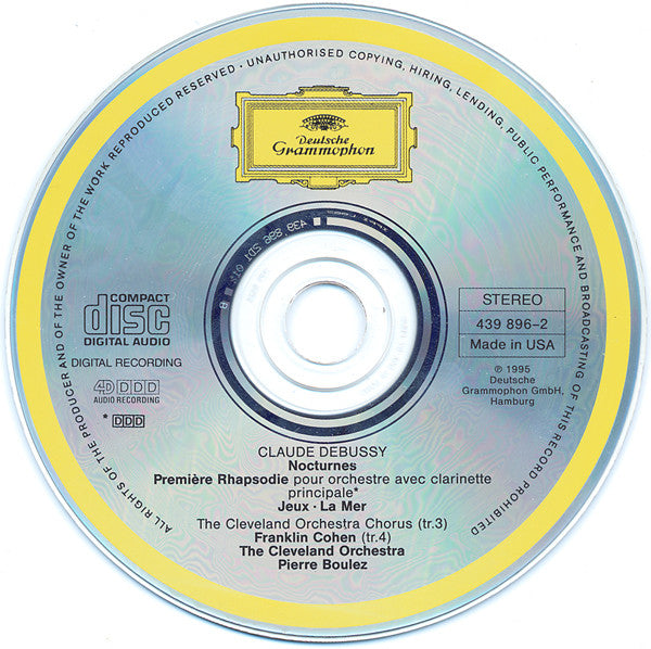 Claude Debussy, The Cleveland Orchestra, Pierre Boulez : La Mer • Nocturnes • Jeux • Rhapsodie Pour Clarinette Et Orchestre (CD, PMD + CD, Promo, PMD)