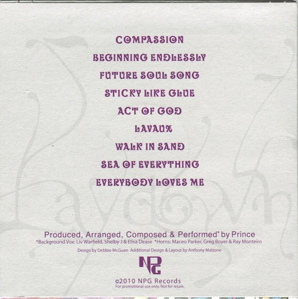 Prince : 20Ten (CD, Album, Promo, Mat)