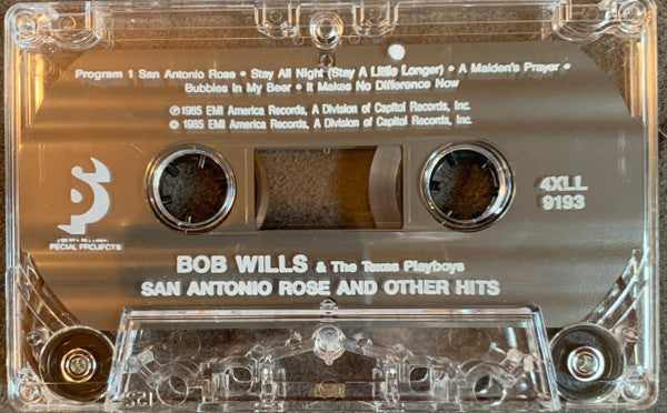 Bob Wills & The Texas Playboys* : San Antonio Rose And Other Hits (Cass, Comp)
