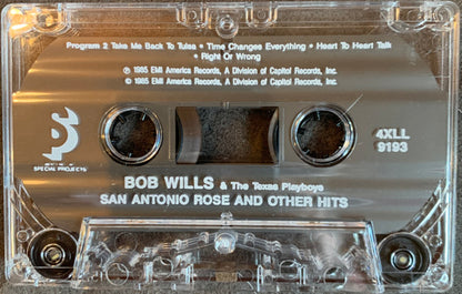Bob Wills & The Texas Playboys* : San Antonio Rose And Other Hits (Cass, Comp)
