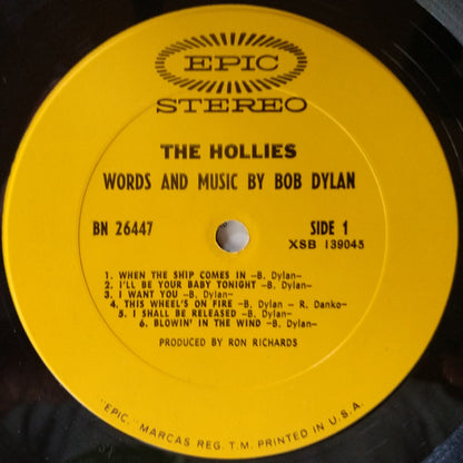 The Hollies : Words And Music By Bob Dylan (LP, Album, San)