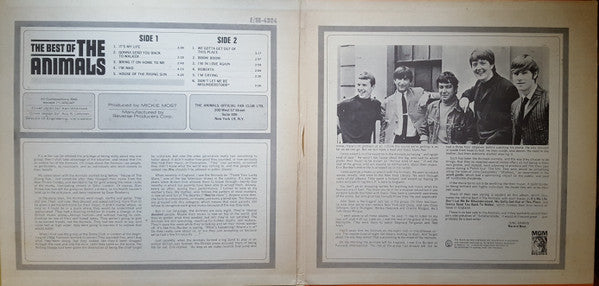 The Animals : The Best Of The Animals (LP, Comp, Mono, MGM)