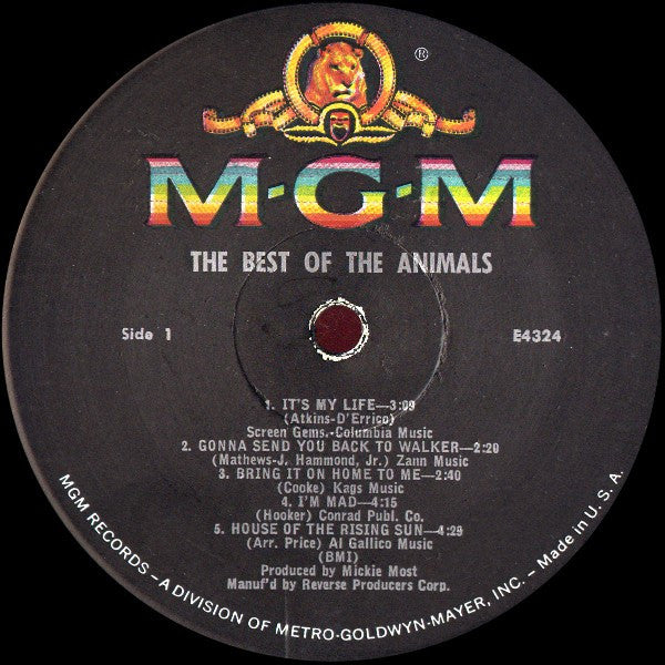 The Animals : The Best Of The Animals (LP, Comp, Mono, MGM)