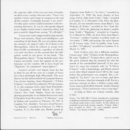 Caruso* : Caruso (5x7", RE, Red + Box, Album, Comp)