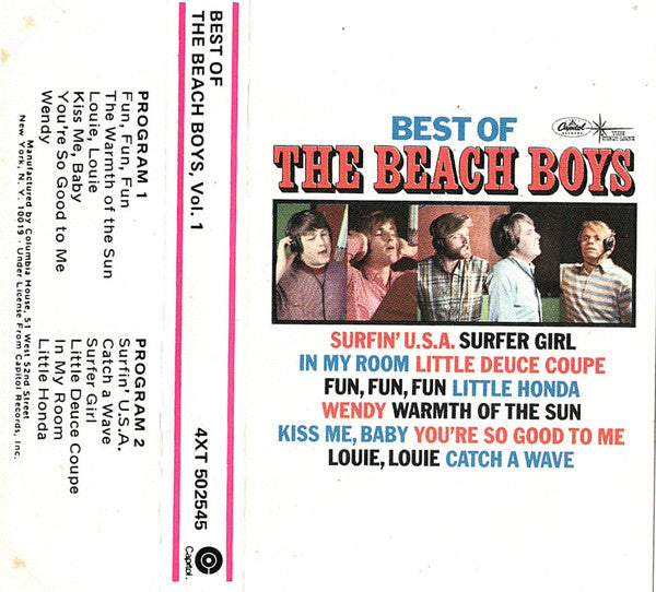 The Beach Boys : Best Of The Beach Boys, Vol. 1 (Cass, Comp, Club, RE)