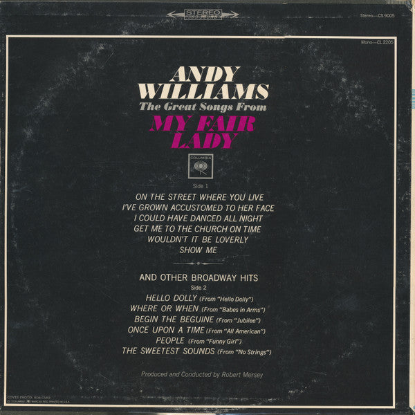 Buy Andy Williams : Songs From My Fair Lady And Other Broadway