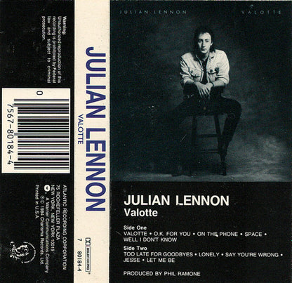 Julian Lennon : Valotte (Cass, Album, SR)
