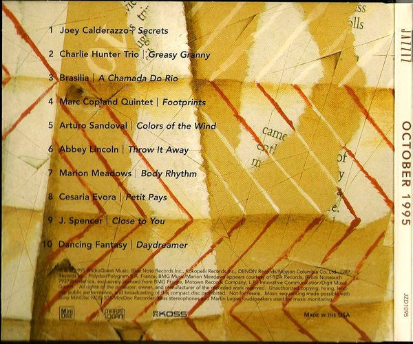 Various : Jazziz Magazine On-Disc - October 1995 (CD, Comp, Promo)