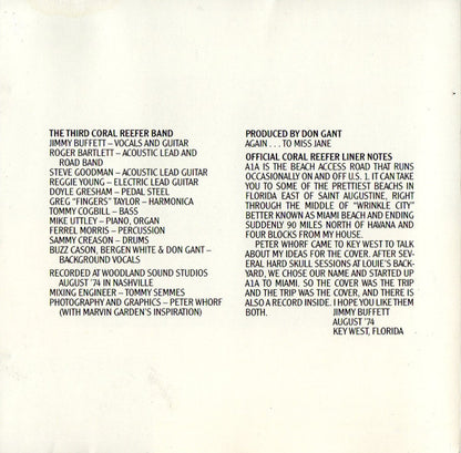 Jimmy Buffett : A1A (CD, Album, RE, San)