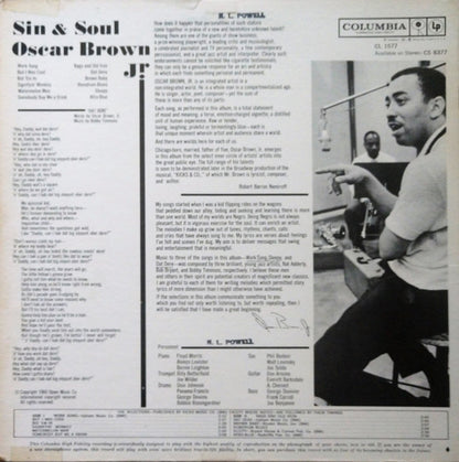 Oscar Brown Jr. : Sin & Soul (LP, Album, Mono)
