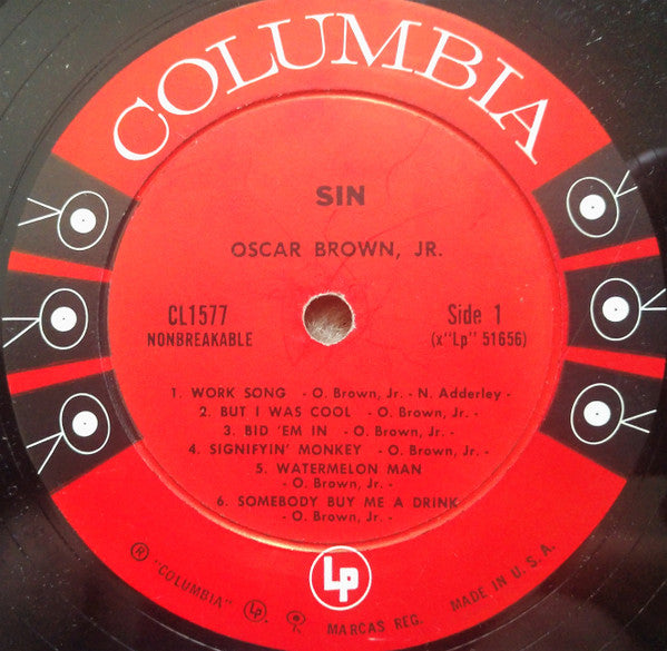 Oscar Brown Jr. : Sin & Soul (LP, Album, Mono)