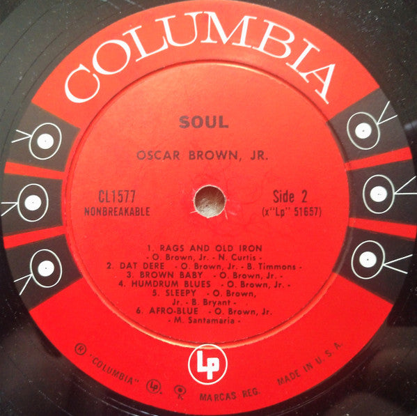 Oscar Brown Jr. : Sin & Soul (LP, Album, Mono)