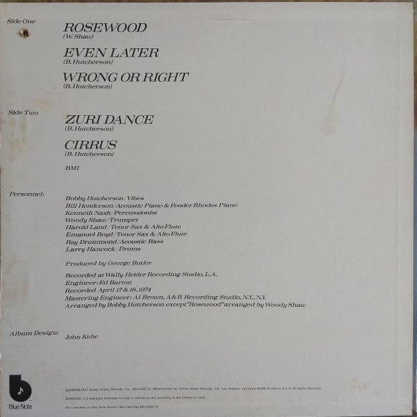 Bobby Hutcherson : Cirrus (LP, Album)