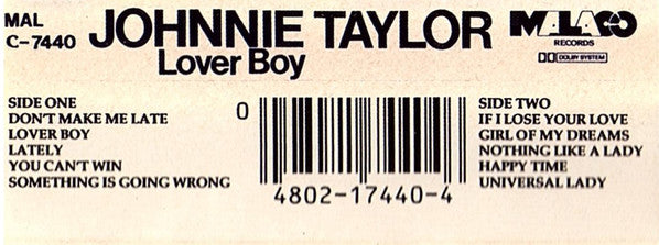 Johnnie Taylor : Lover Boy (Cass, Album)