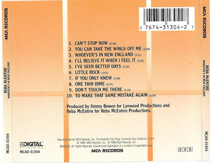 Reba McEntire : Whoever's In New England (CD, Album, RE)