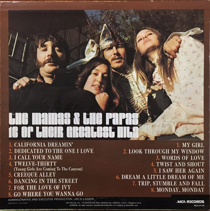 The Mamas & The Papas : 16 Of Their Greatest Hits (LP, Album, Comp, Pin)