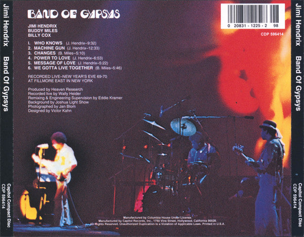 Jimi Hendrix : Band Of Gypsys (CD, Album, Club, RE, Spe)