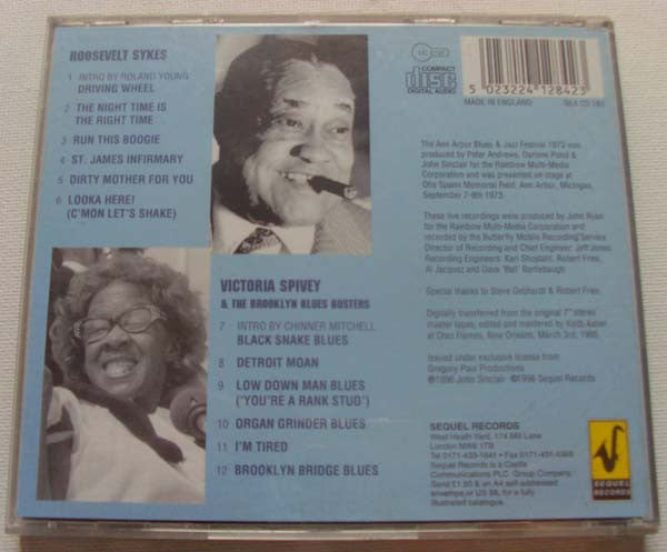 Roosevelt Sykes / Victoria Spivey : Grind It! (CD, RM)
