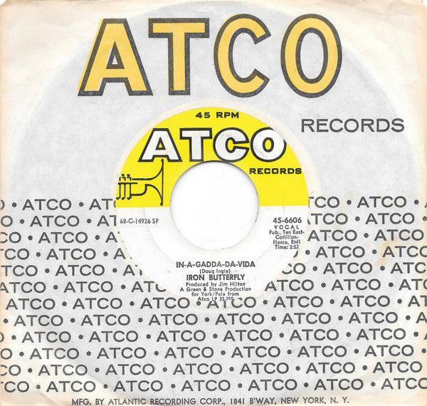 Iron Butterfly : In-A-Gadda-Da-Vida (7", Single, Mono, SP )
