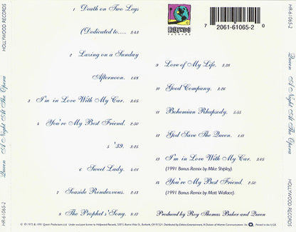 Queen : A Night At The Opera (CD, Album, RE, RM)