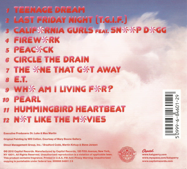 Katy Perry : Teenage Dream (CD, Album, Dig)