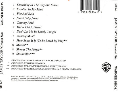 James Taylor (2) : Greatest Hits (CD, Comp, RE)