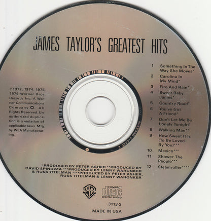 James Taylor (2) : Greatest Hits (CD, Comp, RE)