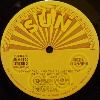 Johnny Cash And The Tennessee Two* : Original Golden Hits Volume I (LP, Comp, Club)