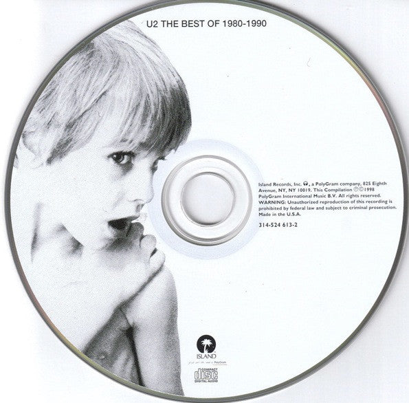 U2 : The Best Of 1980-1990 (CD, Comp, RP)