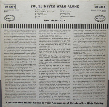 Roy Hamilton (5) : You'll Never Walk Alone (LP, Album, Mono)