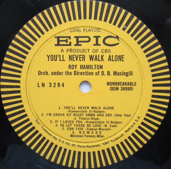 Roy Hamilton (5) : You'll Never Walk Alone (LP, Album, Mono)