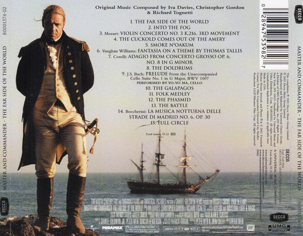 Iva Davies, Christopher Gordon & Richard Tognetti : Master And Commander - The Far Side Of The World (Music From The Motion Picture) (CD, Album, Comp, RE)