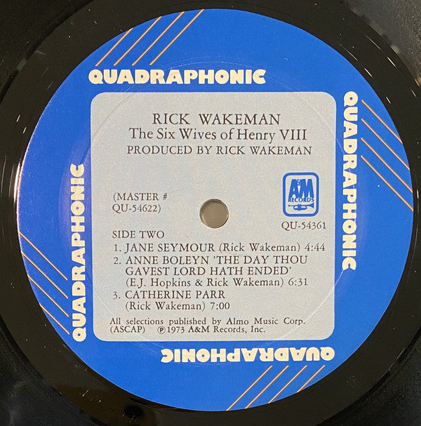Rick Wakeman : The Six Wives Of Henry VIII (LP, Album, Quad, Gat)