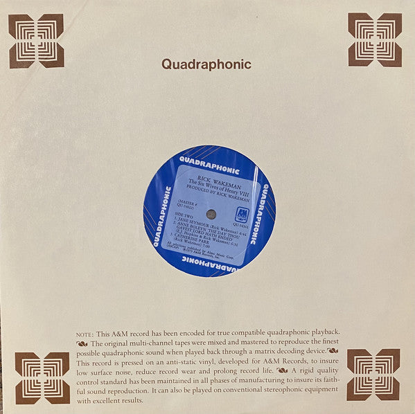 Rick Wakeman : The Six Wives Of Henry VIII (LP, Album, Quad, Gat)