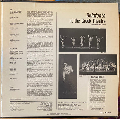 Harry Belafonte : Belafonte At The Greek Theatre (2xLP, Mono)