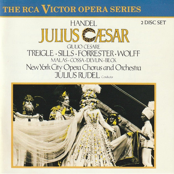 Handel* – Treigle* • Sills* • Forrester* • Wolff* • Malas* • Cossa* • Devlin* • Beck* / New York City Opera Chorus And Orchestra*, Julius Rudel : Julius Caesar / Giulio Cesare (2xCD, Album, RM, Sli + Box, RE)