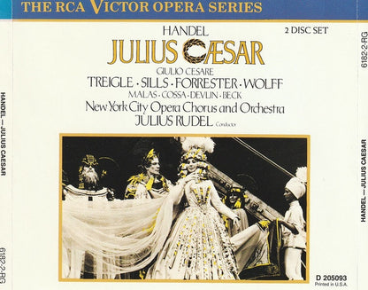Handel* – Treigle* • Sills* • Forrester* • Wolff* • Malas* • Cossa* • Devlin* • Beck* / New York City Opera Chorus And Orchestra*, Julius Rudel : Julius Caesar / Giulio Cesare (2xCD, Album, RM, Sli + Box, RE)