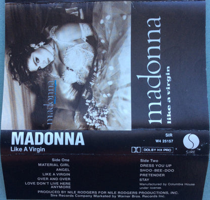 Madonna : Like A Virgin (Cass, Album, Club, Whi)