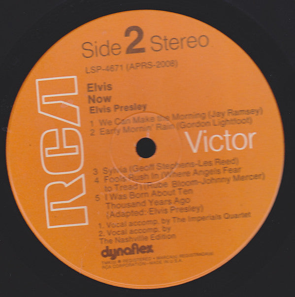 Elvis Presley : Elvis Now (LP, Album, Roc)