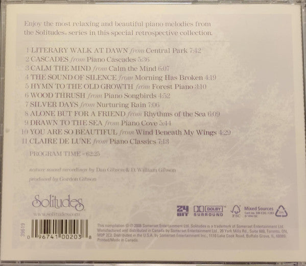 Gordon Gibson, Dan Gibson, D. William Gibson : Pianoscapes (The Best Of Solitudes) (CD, Comp)