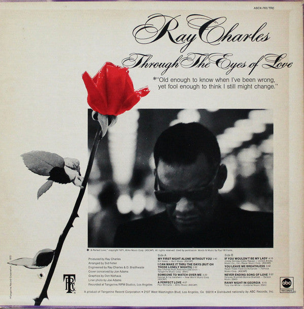 Buy Ray Charles : Through The Eyes Of Love (LP, Album) Online for