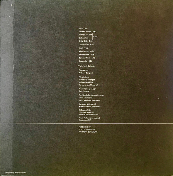 The Mandrake Memorial : Medium (LP, Album, Ind)