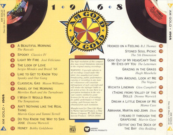 Various : AM Gold 1968 (CD, Comp, RE, WEA)