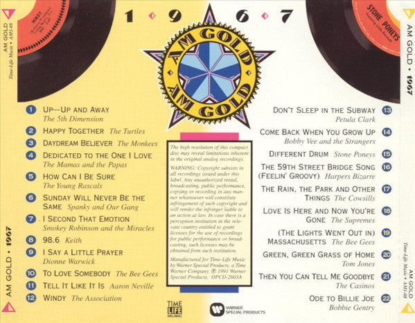 Various : AM Gold 1967 (CD, Comp, RE, WEA)