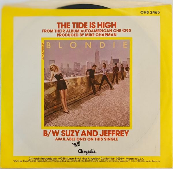 Blondie : The Tide Is High (7", Single, Styrene, Ter)