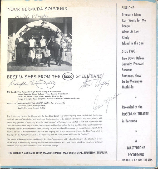 Esso Steel Band With Hubert Smith, Jnr.* : Your Souvenir Of Bermuda (LP)