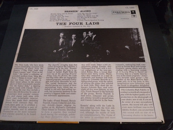 The Four Lads : Breezin' Along (LP, Album, Mono, Promo)
